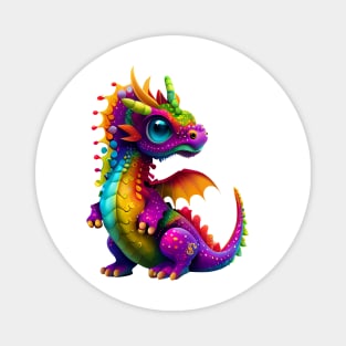 Cute Rainbow Dragon Magnet